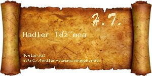 Hadler Tímea névjegykártya